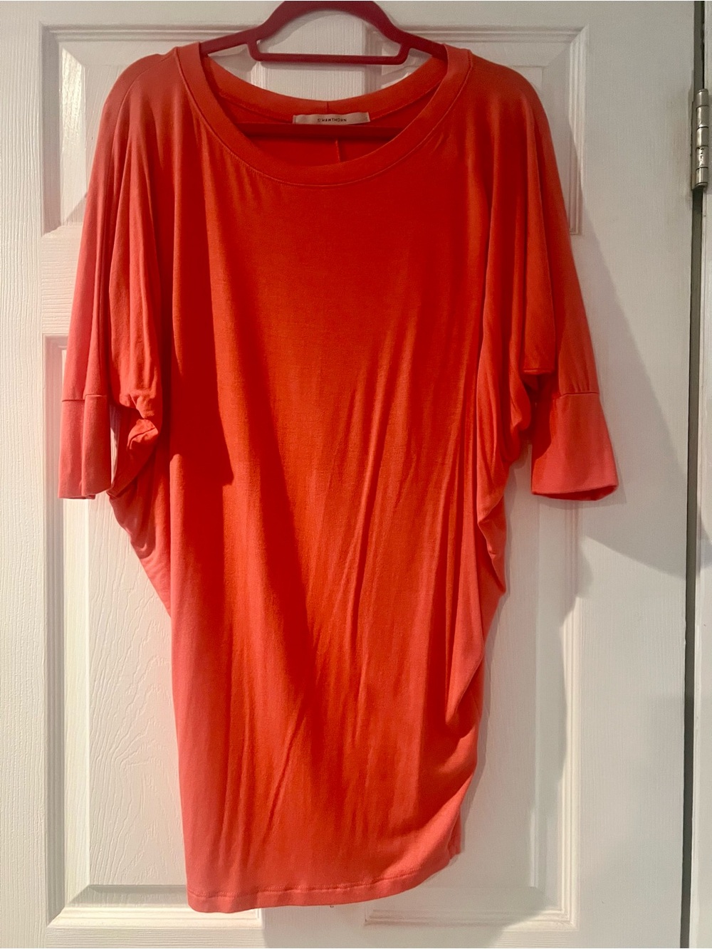 41 Hawthorn Coral Dolman Sleeve Tunic Top